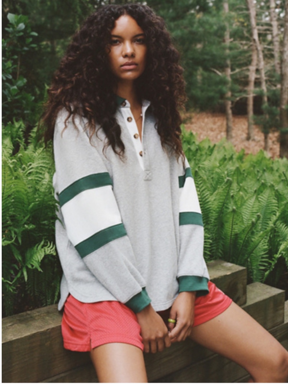 BDG Oscar Colorblock Polo Sweatshirt